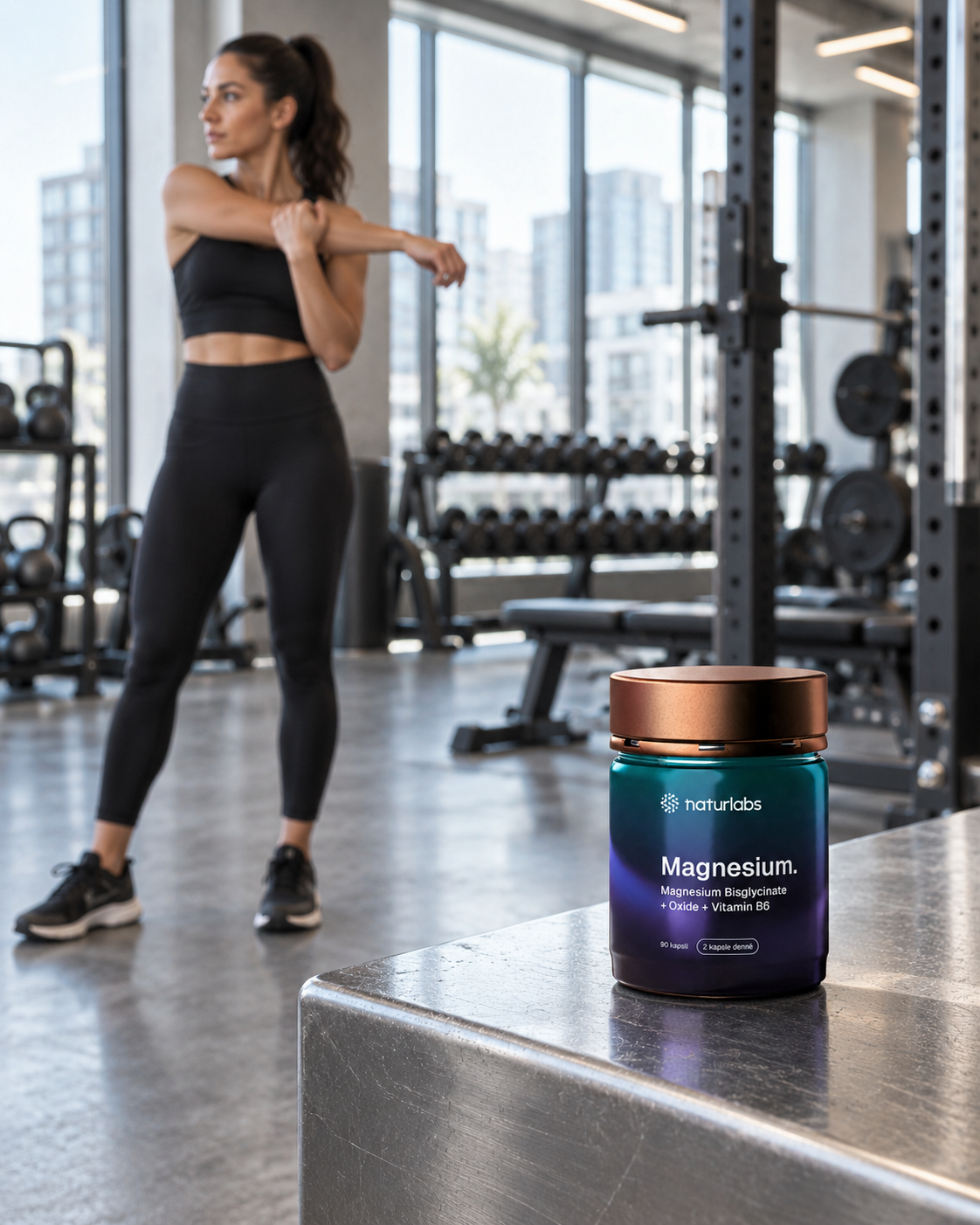 Hořčík (bisglycinát a oxid) + vitamin B6, redakční produktová fotografie 1