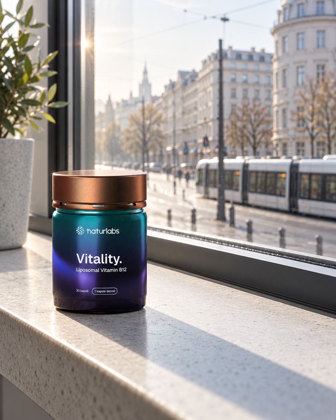 Vitality. Liposomální vitamin B12, redakční produktová fotografie 1