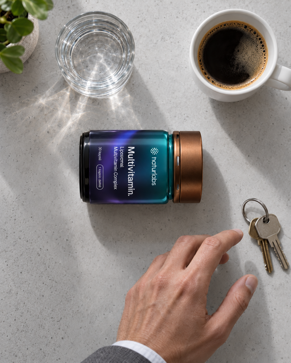 Liposomální multivitamin, redakční produktová fotografie 2