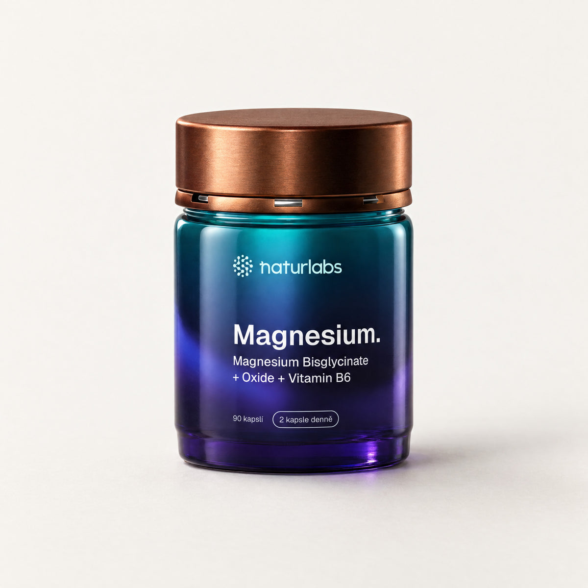 Naturlabs Hořčík (bisglycinát a oxid) + vitamin B6, 90 kapslí