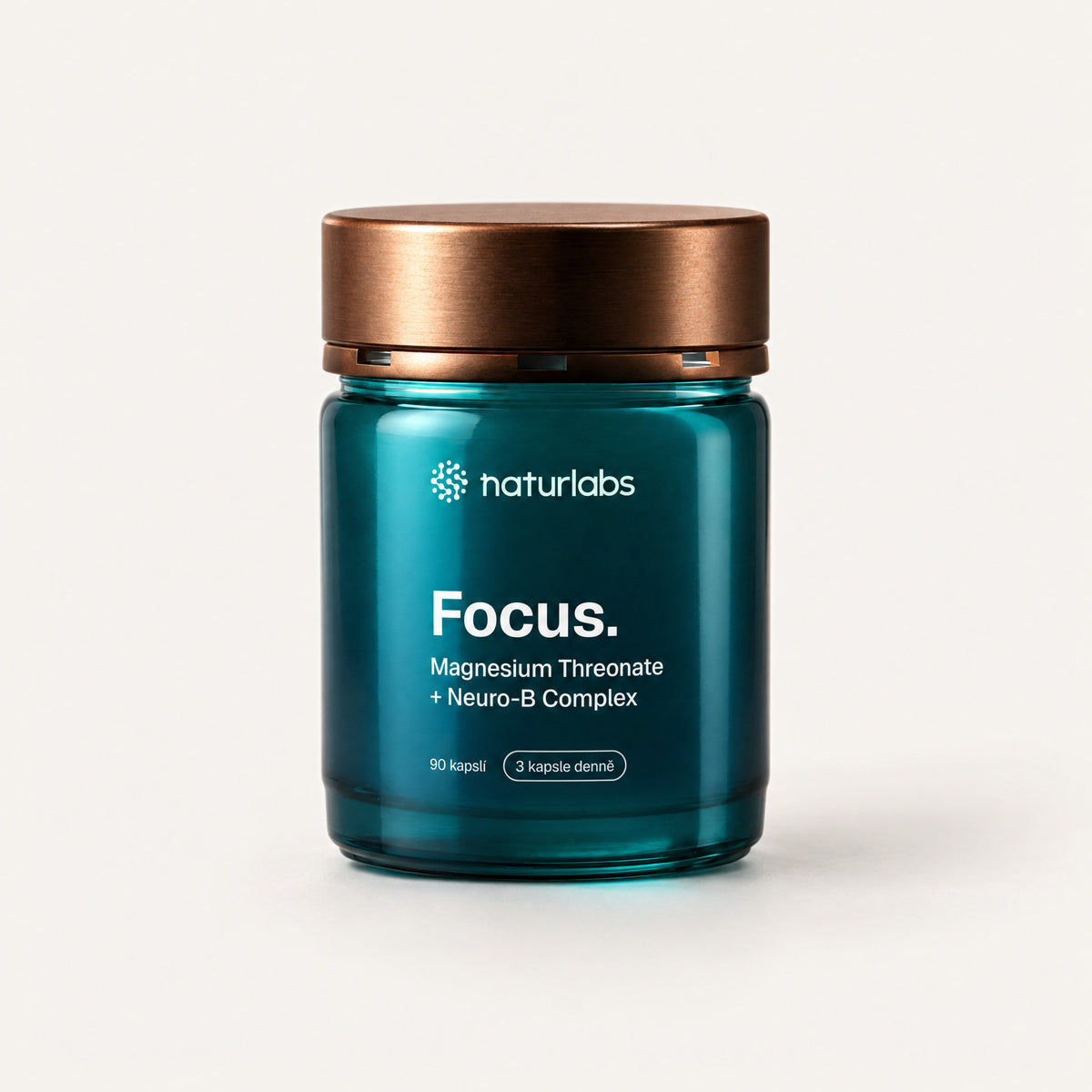 Naturlabs Focus. Hořčík Magtein® (L-threonát) + vitaminy B, 90 kapslí