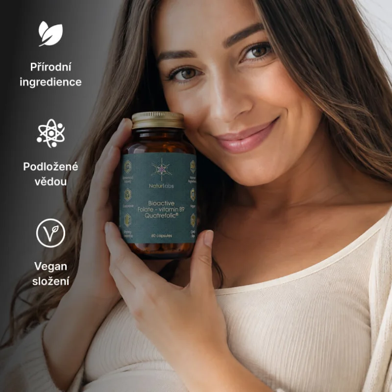 Bioaktivní folát Quatrefolic® NaturLabs, 60 kapslí