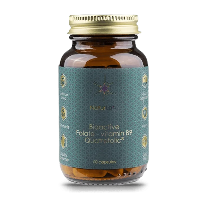 Bioaktivní folát Quatrefolic® NaturLabs, 60 kapslí