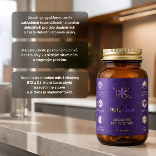 Liposomální Multivitamin NaturLabs, 30 kapslí