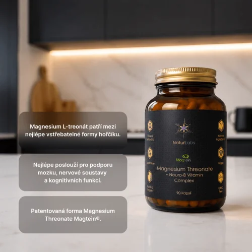 Hořčík MagTein® + Neuro-B komplex NaturLabs, 90 kapslí