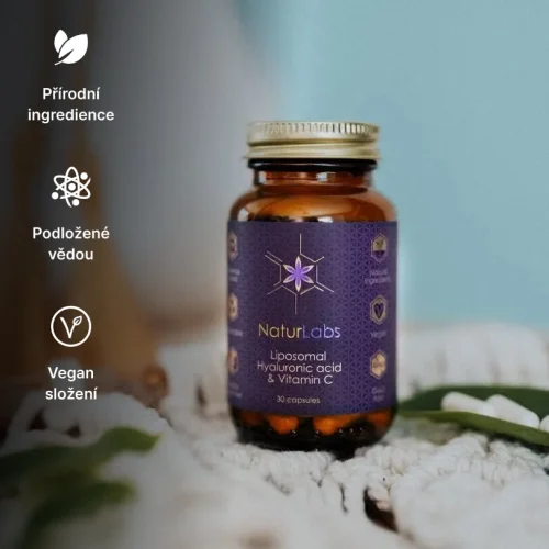 Liposomální Kyselina hyaluronová + vitamín C NaturLabs, 30 kapslí