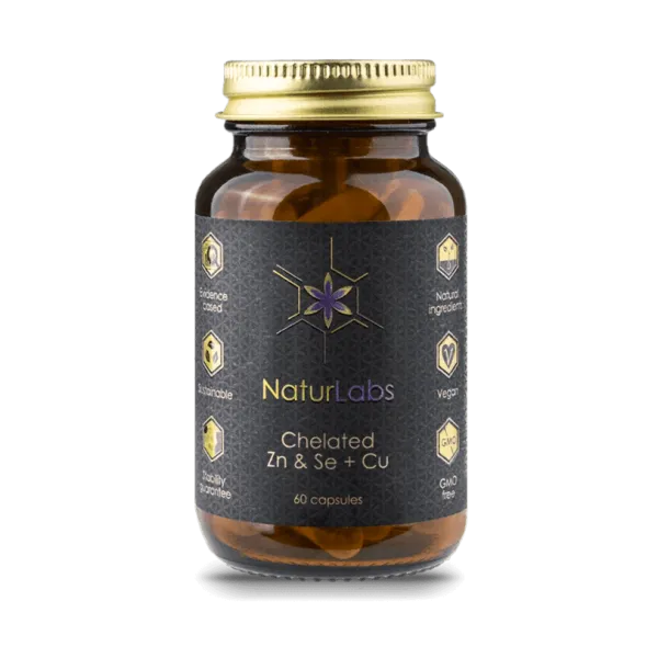 Produkt Chelátový zinek a selen + měď NaturLabs, 60 kapslí Obrázek